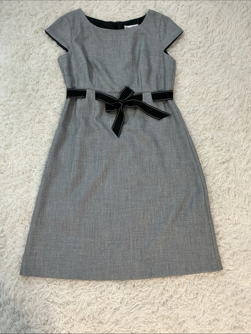Studio I Women Tan Brown Cap Sleeve Sheath
Dress Ribbon Belt Size 10 EUC
